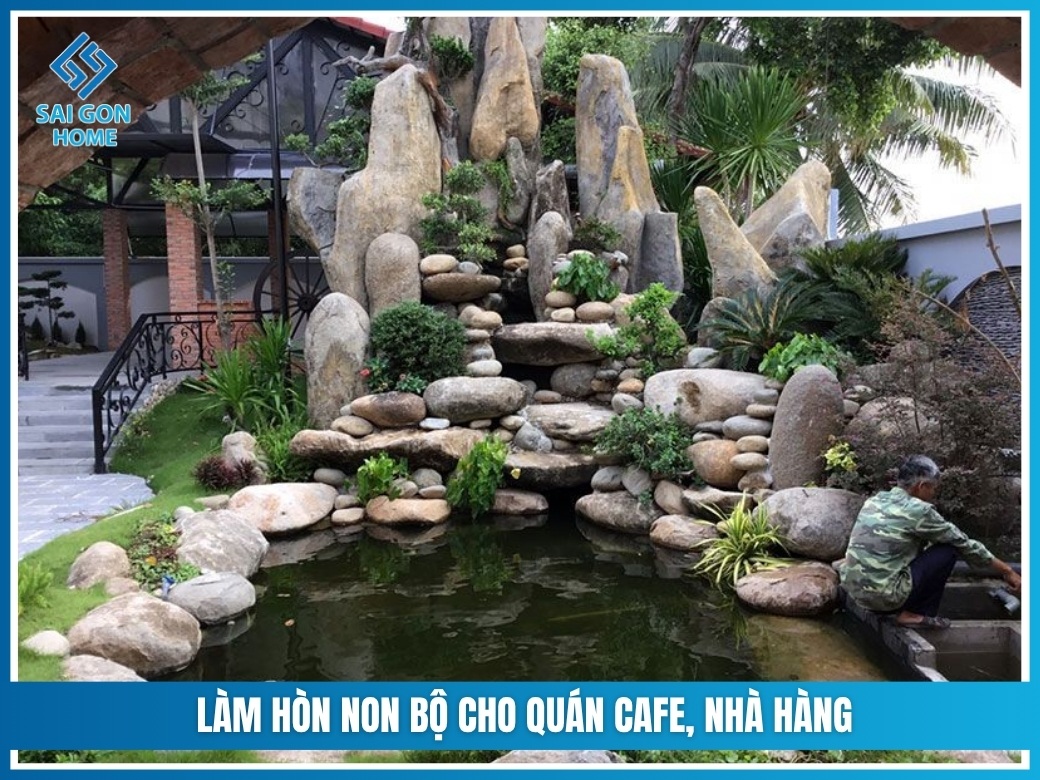 Làm hòn non bộ cho quán cafe, nhà hàng