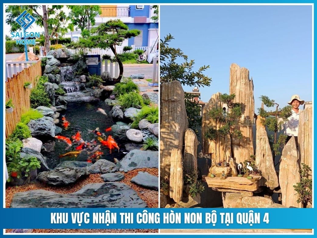 Khu vực nhận thi công hòn non bộ tại Quận 4
