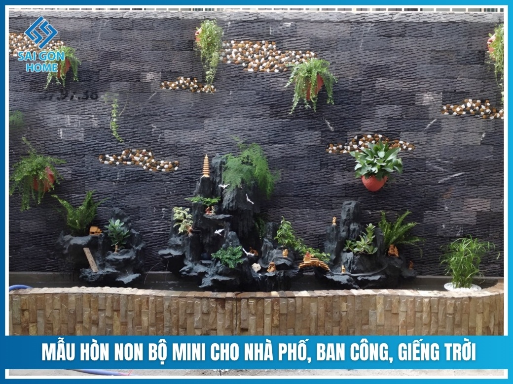 Mẫu hòn non bộ mini cho nhà phố, ban công, giếng trời
