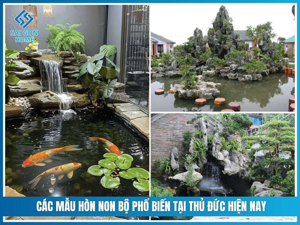 Các mẫu hòn non bộ phổ biến tại Thủ Đức hiện nay