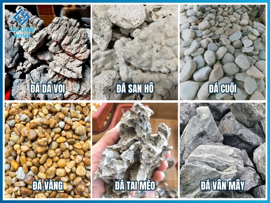 Các loại đá thi công hồ cá Koi sân vườn phổ biến nhất