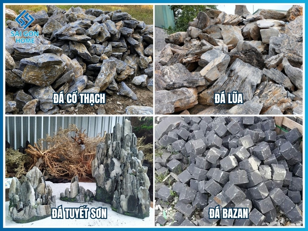 Các loại đá thi công hồ cá Koi sân vườn đẹp