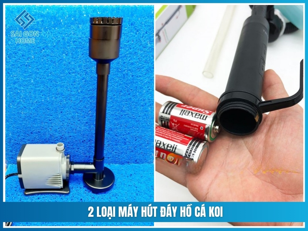 Cách làm hút đáy hồ cá koi đơn giản HIỆU QUẢ tại nhà 10 2 loại máy hút đáy hồ cá Koi phổ biến
