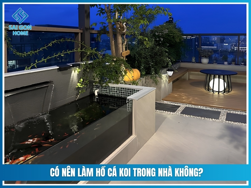 Có nên làm hồ cá Koi trong nhà không?