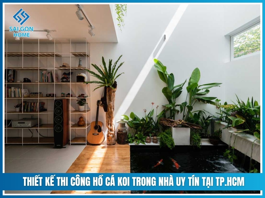 Đơn vị thiết kế thi công hồ cá Koi trong nhà uy tín tại TP.HCM
