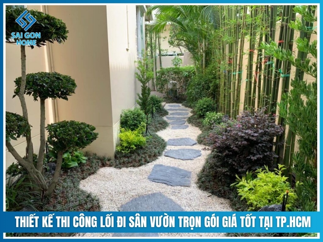 Top 25 mẫu lối đi sân vườn đẹp đa dạng KIỂU DÁNG 16 Đơn vị thiết kế thi công lối đi sân vườn trọn gói giá tốt tại TP.HCM
