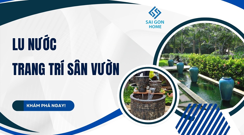 Gợi ý trang trí lu nước trang trí sân vườn ĐẸP MẮT - Sanvuondep.net.vn