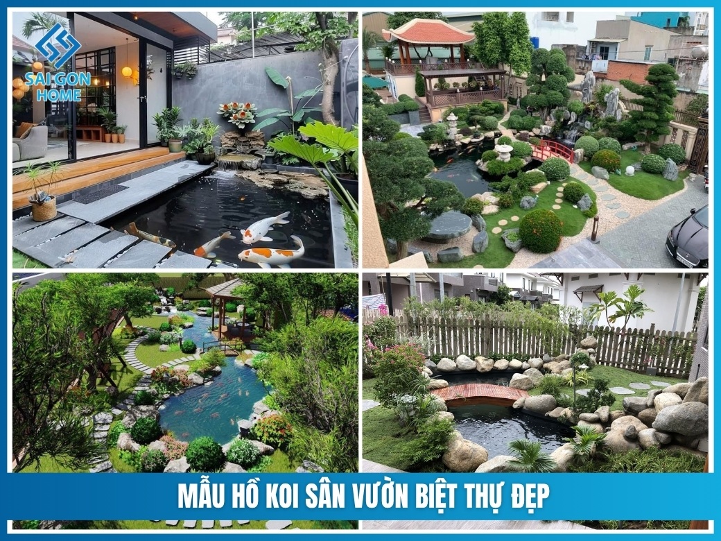 41 mẫu hồ Koi sân vườn biệt thự đẹp mắt ĐẲNG CẤP 11 mẫu hồ Koi sân vườn biệt thự đẹp