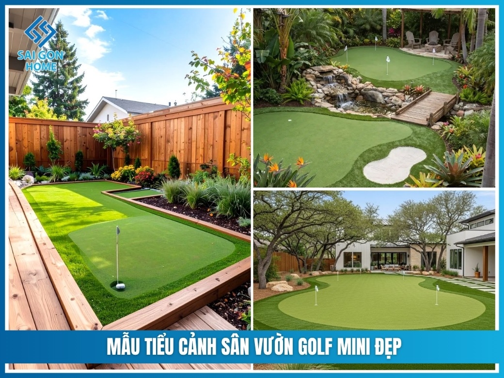 Hướng dẫn thiết kế tiểu cảnh sân vườn golf mini CHI TIẾT 11 mẫu tiểu cảnh sân vườn golf mini đẹp