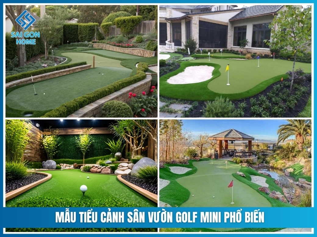 Hướng dẫn thiết kế tiểu cảnh sân vườn golf mini CHI TIẾT 12 mẫu tiểu cảnh sân vườn golf mini phổ biến