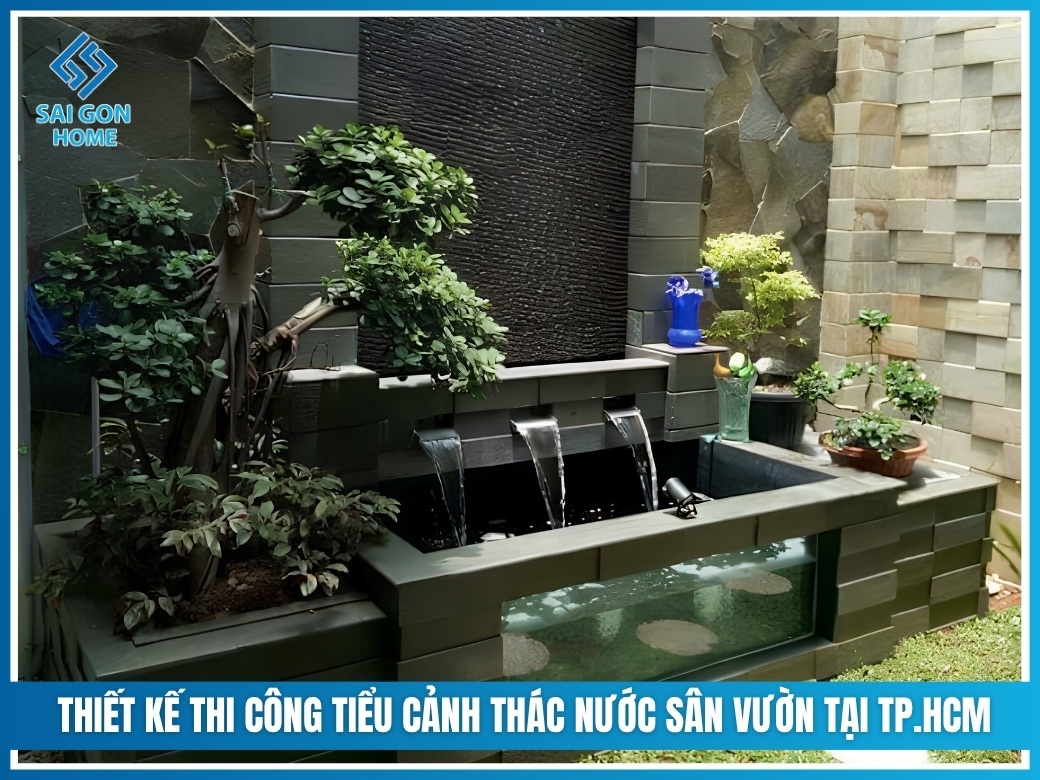 TOP 16 mẫu tiểu cảnh thác nước cho sân vườn ĐẸP nhất 16 Đơn vị thiết kế thi công tiểu cảnh thác nước sân vườn tại TP.HCM