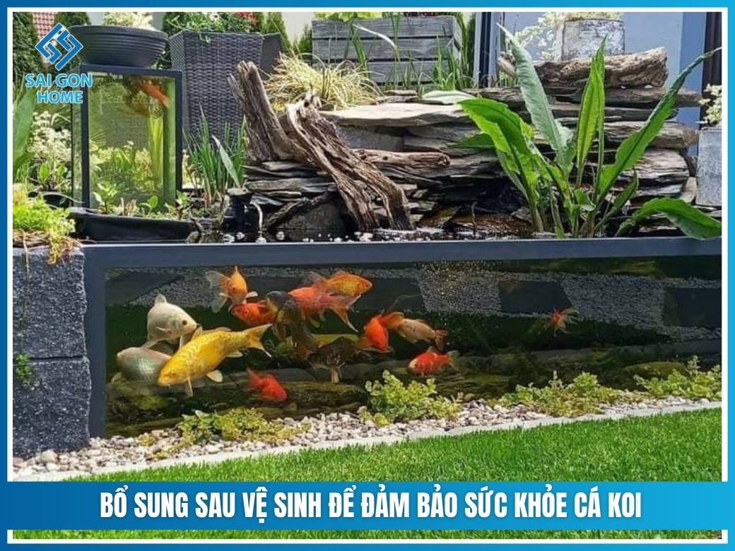 Hướng dẫn cách vệ sinh hệ thống lọc hồ cá koi từ A - Z 10 Bổ sung sau vệ sinh để đảm bảo sức khỏe cá Koi