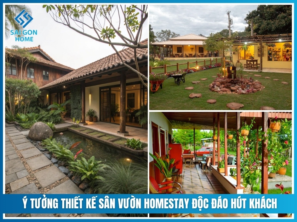 ý tưởng thiết kế sân vườn homestay độc đáo hút khách