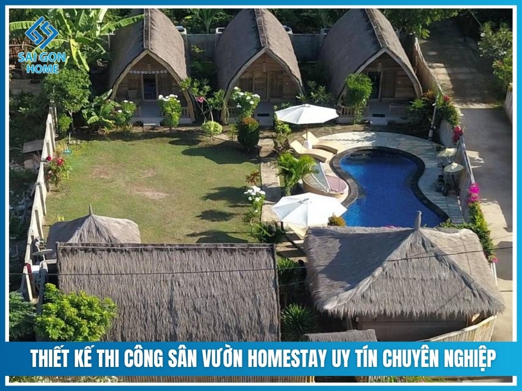 Đơn vị thiết kế thi công sân vườn homestay uy tín chuyên nghiệp tại TP.HCM