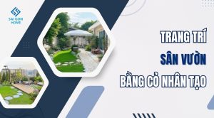 Trang trí sân vườn bằng cỏ nhân tạo đẹp HIỆN ĐẠI - Sanvuondep.net.vn