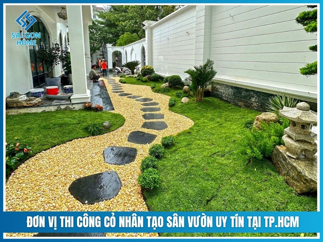 Đơn vị thi công cỏ nhân tạo sân vườn uy tín tại TP.HCM