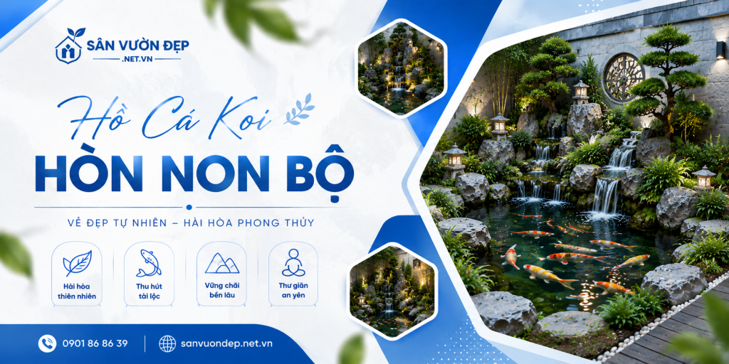 Hồ cá koi- Hòn non bộ